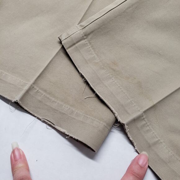 GAP Chino Khaki Pants 36x27 Mens Brown Straight Leg Relaxed Flat Front Cotton - Picture 12 of 16